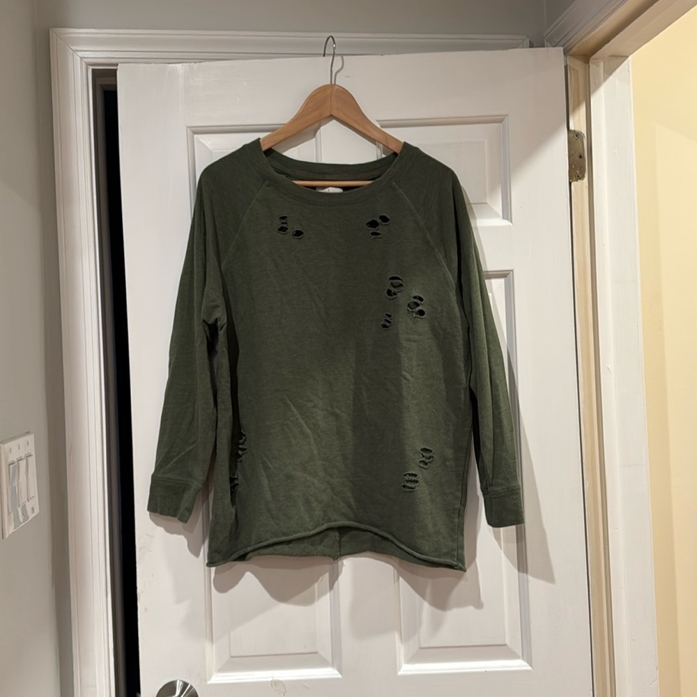 Colsie Distressed Sweatshirt